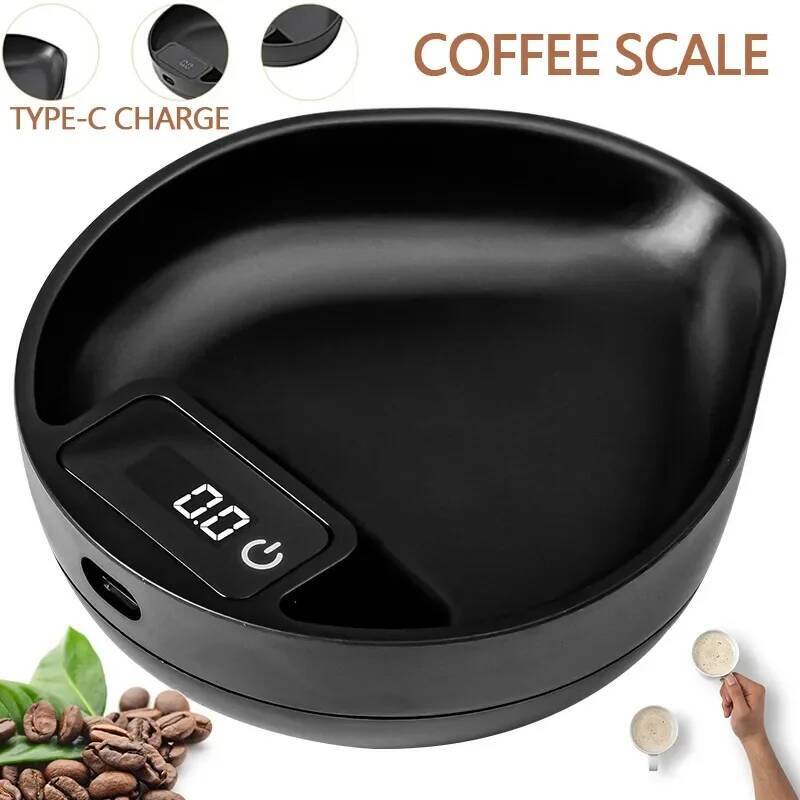 Home Cooking Recipes - ポータブルミニコーヒー電子スケールエスプレッソ計量表示トレイ多機能小型グラムスケール家庭用キッチンカフェ使用