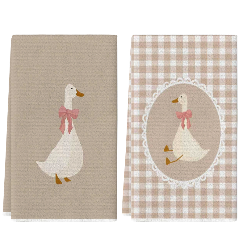 2枚セット、かわいいアヒル柄キッチンタオル、40cm*60c - Home Cooking Cookbook のレビューと価格