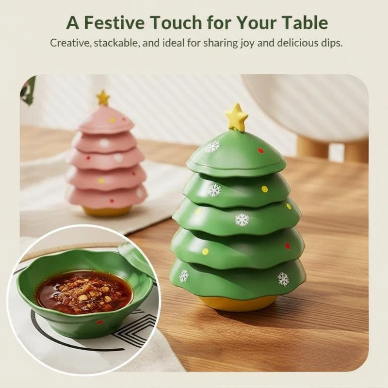 クリスマスツリー型ディップソース皿 1個。クリエイティブで美 - Home Cooking Recipes のレビューと価格