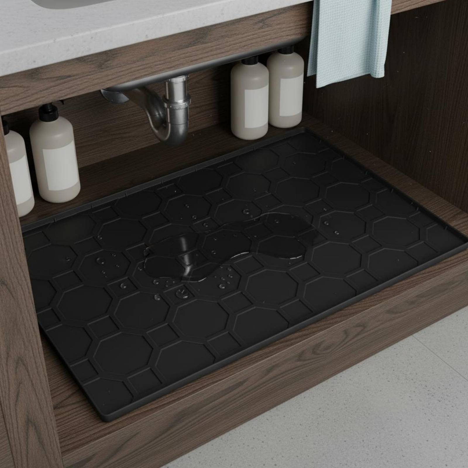 防水シンク下マット お手入れ簡単 シリコン製シンク下マット  - Home Cooking Recipes のレビューと価格